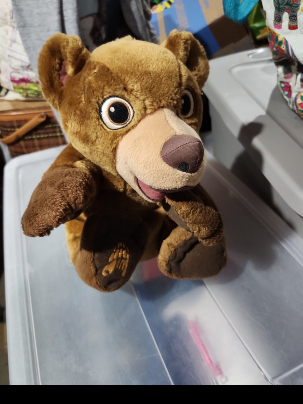 Vintage 2003 Hasbro DISNEY Tumble Laugh Koda Brother Bear Animated Talking Plush
